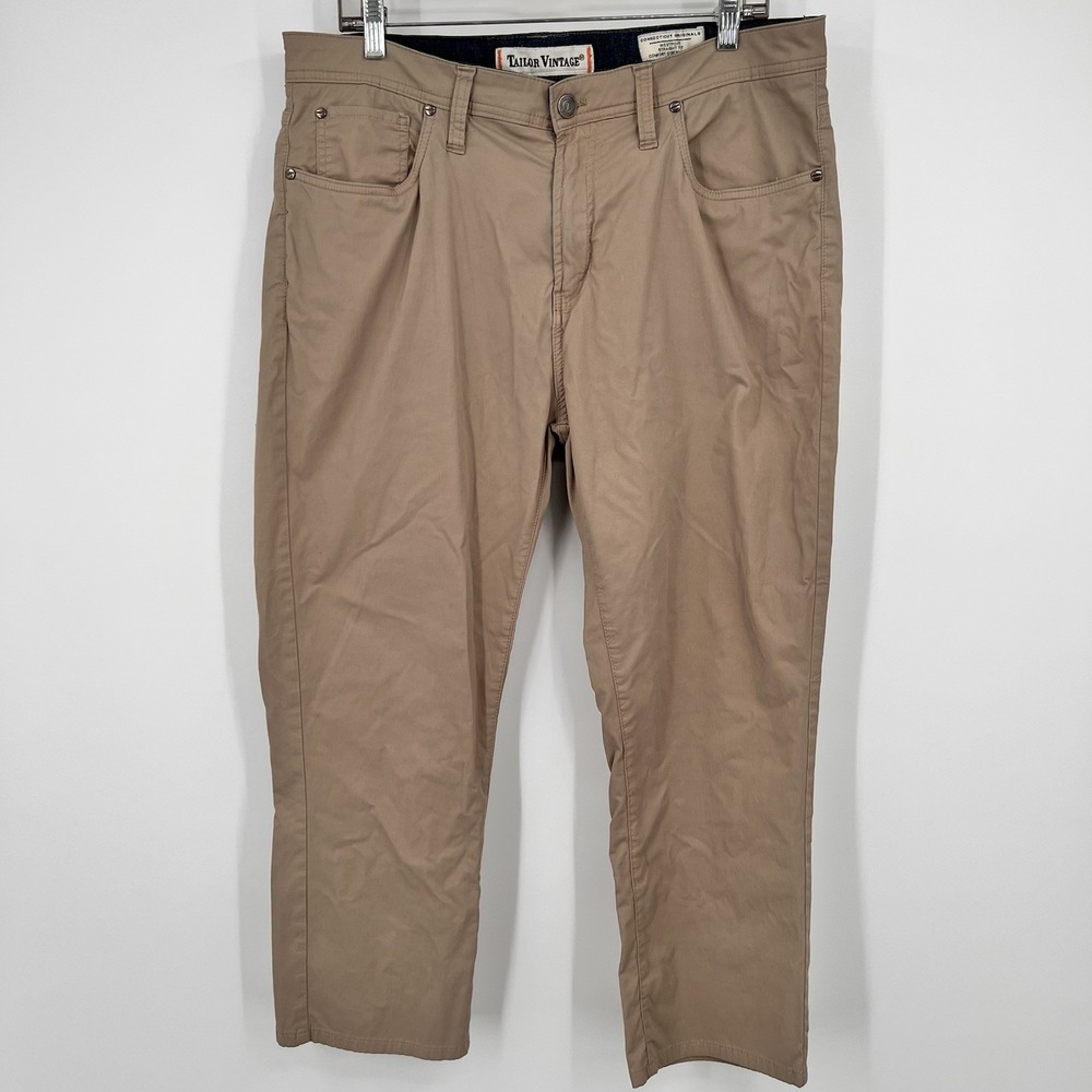 Tailor Vintage Pants‎ Men's 36X26 Brown Connecticut Originals Straight Fit